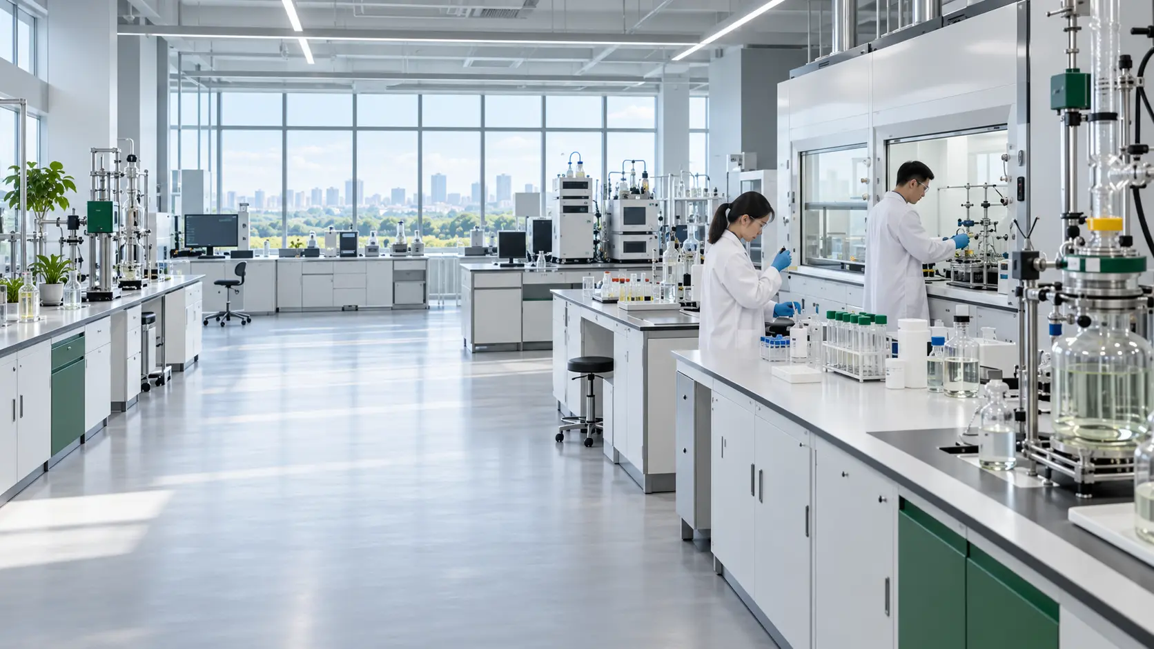 Kutatás-fejlesztési laboratórium panorámaképe
